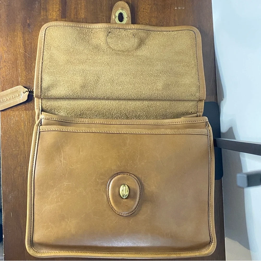 Vintage Coach Willis 9927 Camel and NWT CK547 Webbing Strap, NO ORIGINAL STRAP - Picture 6 of 16